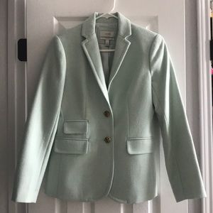J. Crew mint wool Hacking Jacker/Blazer